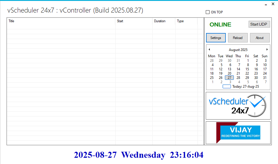 vScheduler 24x7 - vController